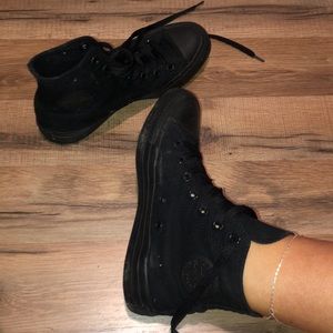 ALL Black Converse (High Top)